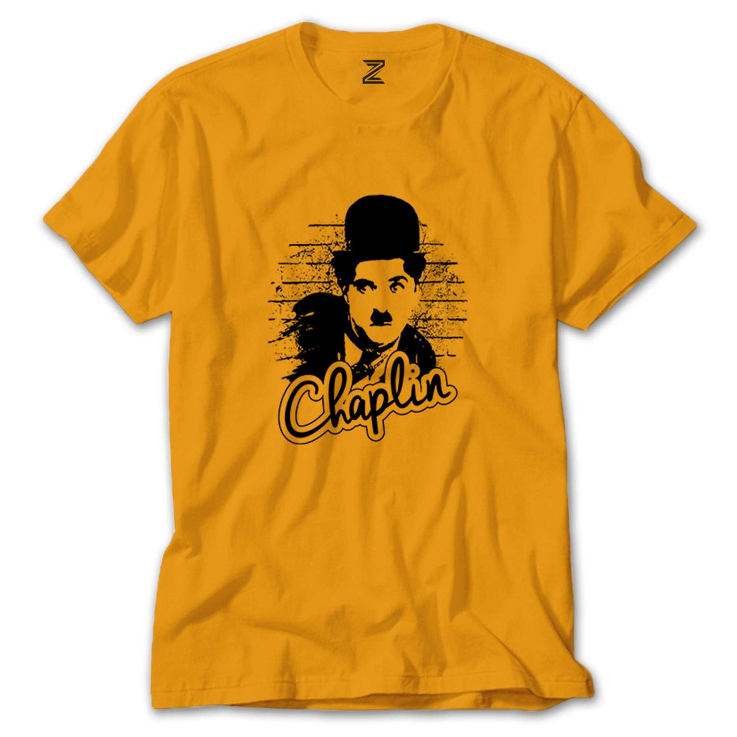 Charlie Chaplin Wall Renkli Tişört