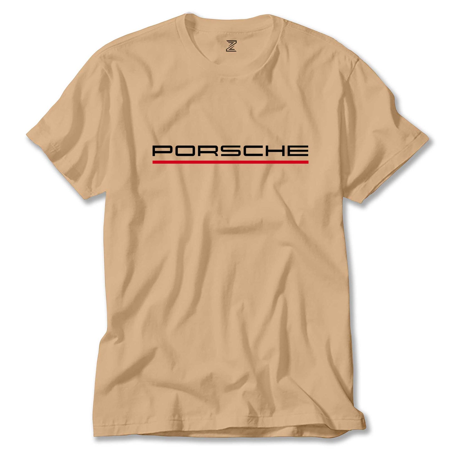 Porsche Text Red Renkli Tişört
