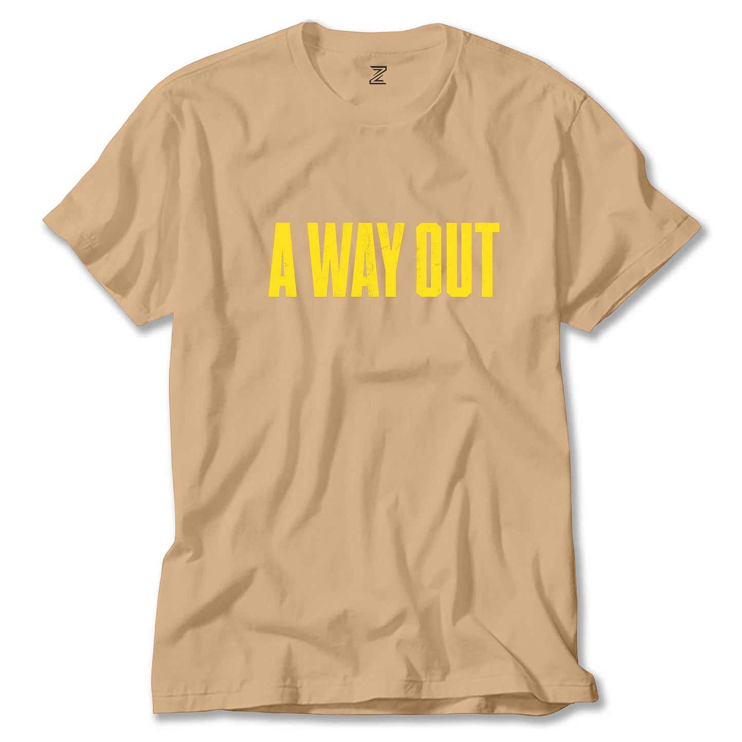 A Way Out Text Renkli Tişört