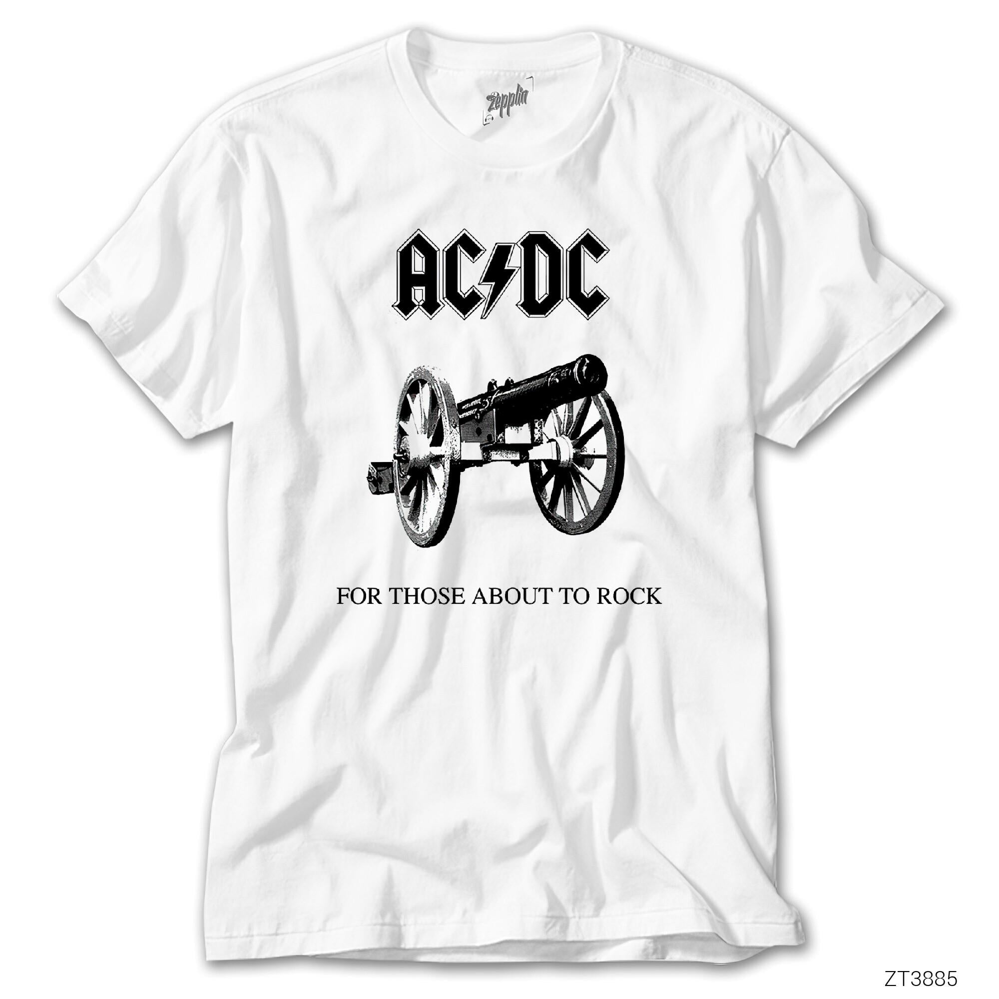 AC DC For Those About To Rock Beyaz Tişört