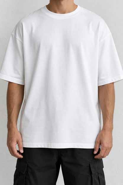 CrowsGate Sagrado Portre Sırt Baskılı Oversize Beyaz Tişört — ürün görseli 2