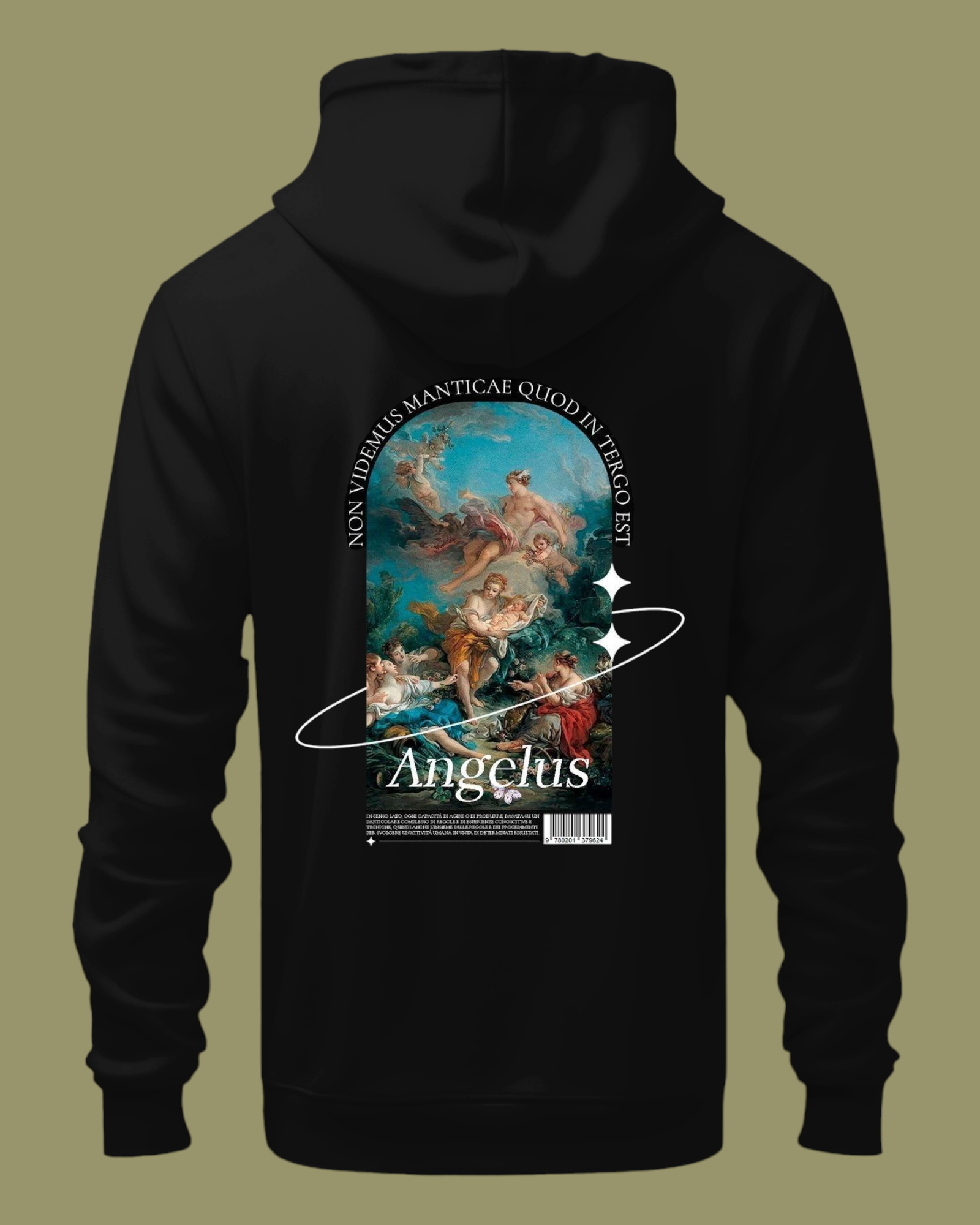 Angelus Sırt Baskılı Fermuarlı Hoodie