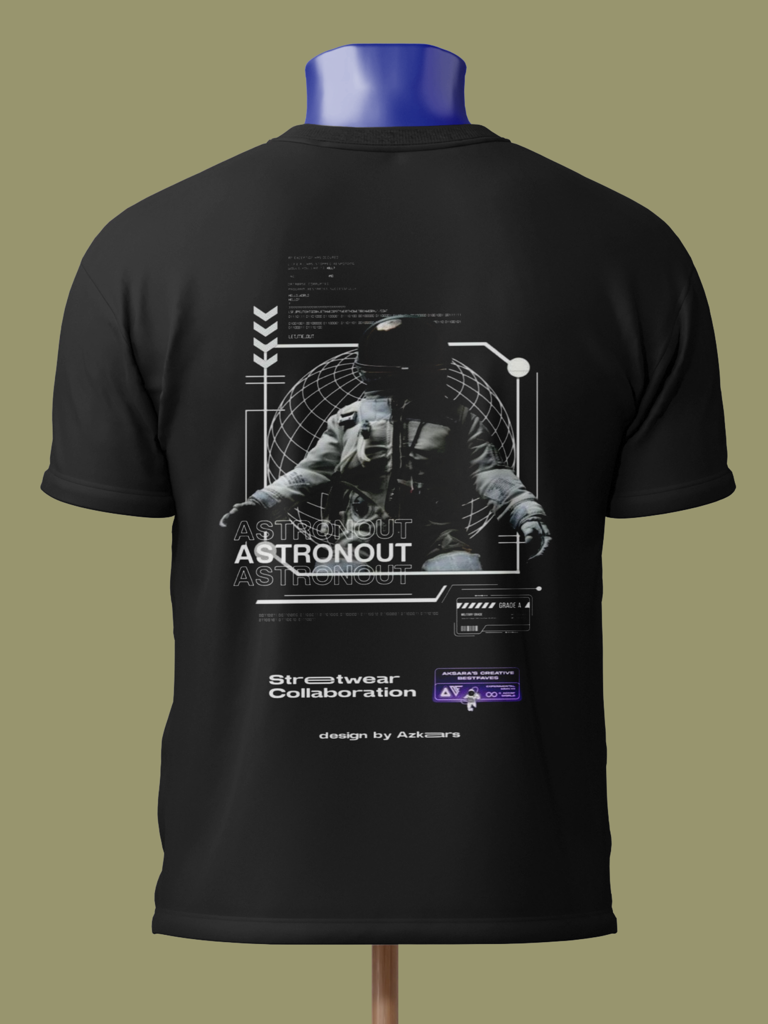 Astronot Sırt Baskılı Tişört