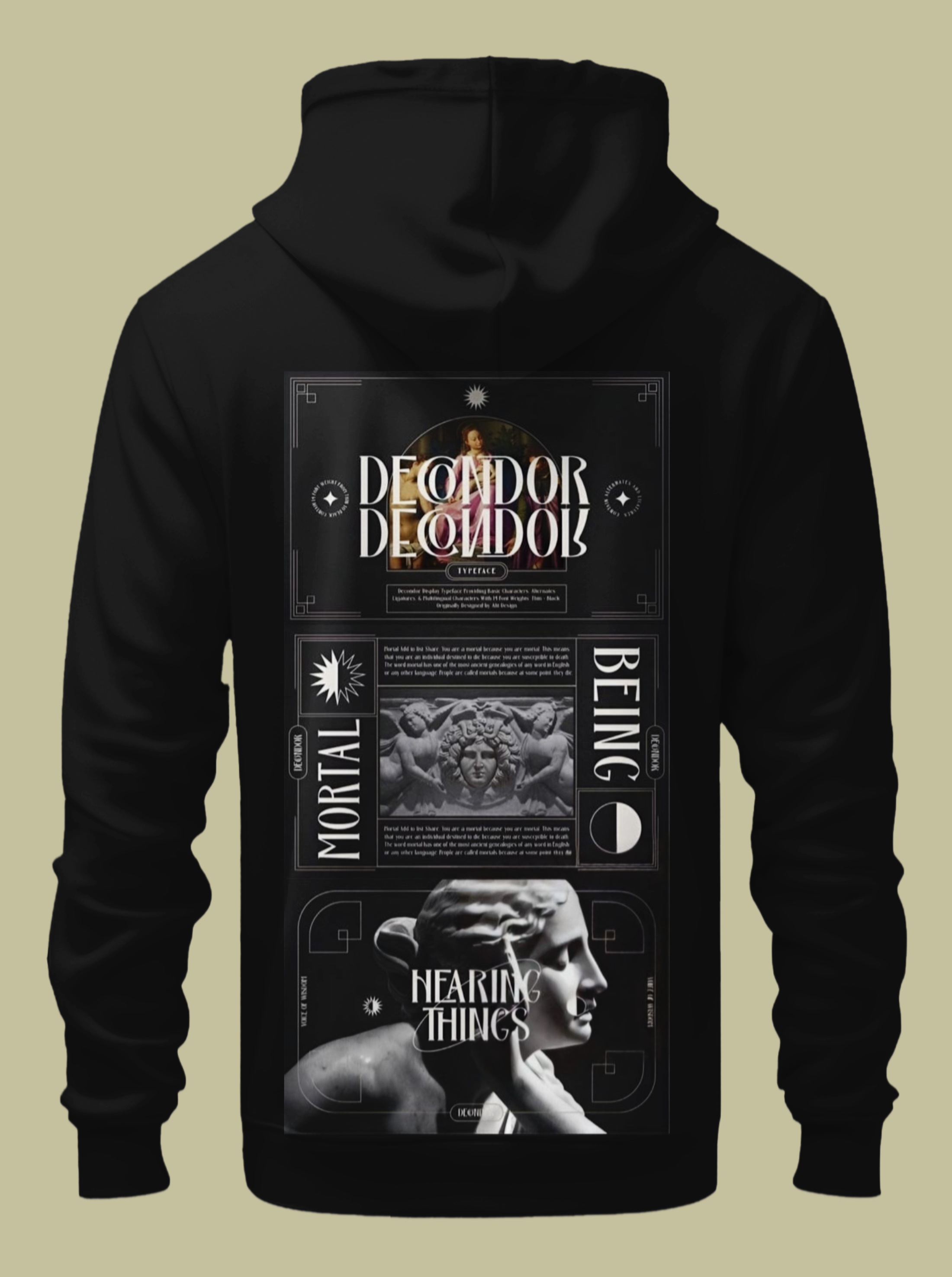 Deondor Sırt Baskılı Kapşonlu Sweatshirt