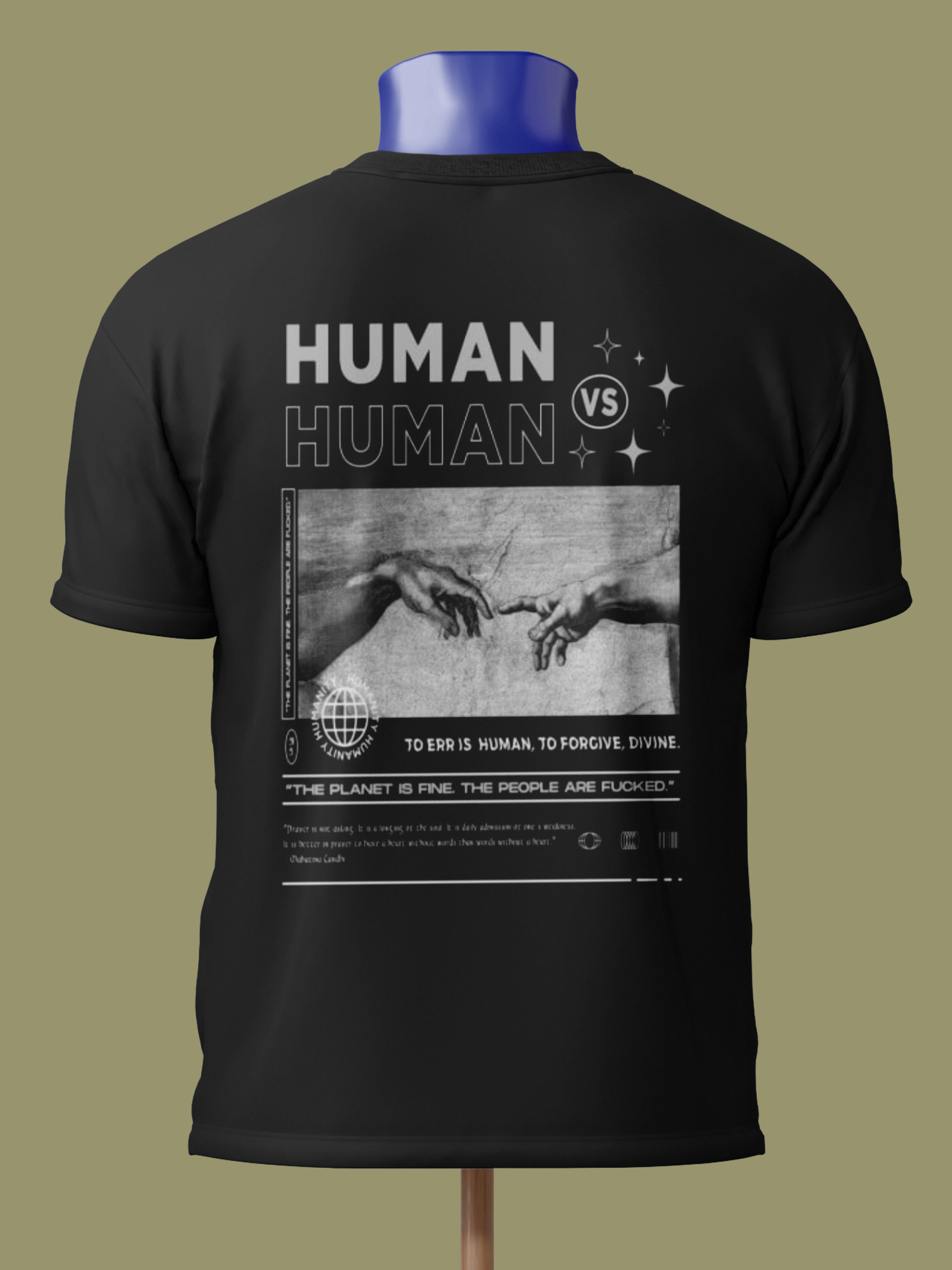 Human Sırt Baskılı Tişört