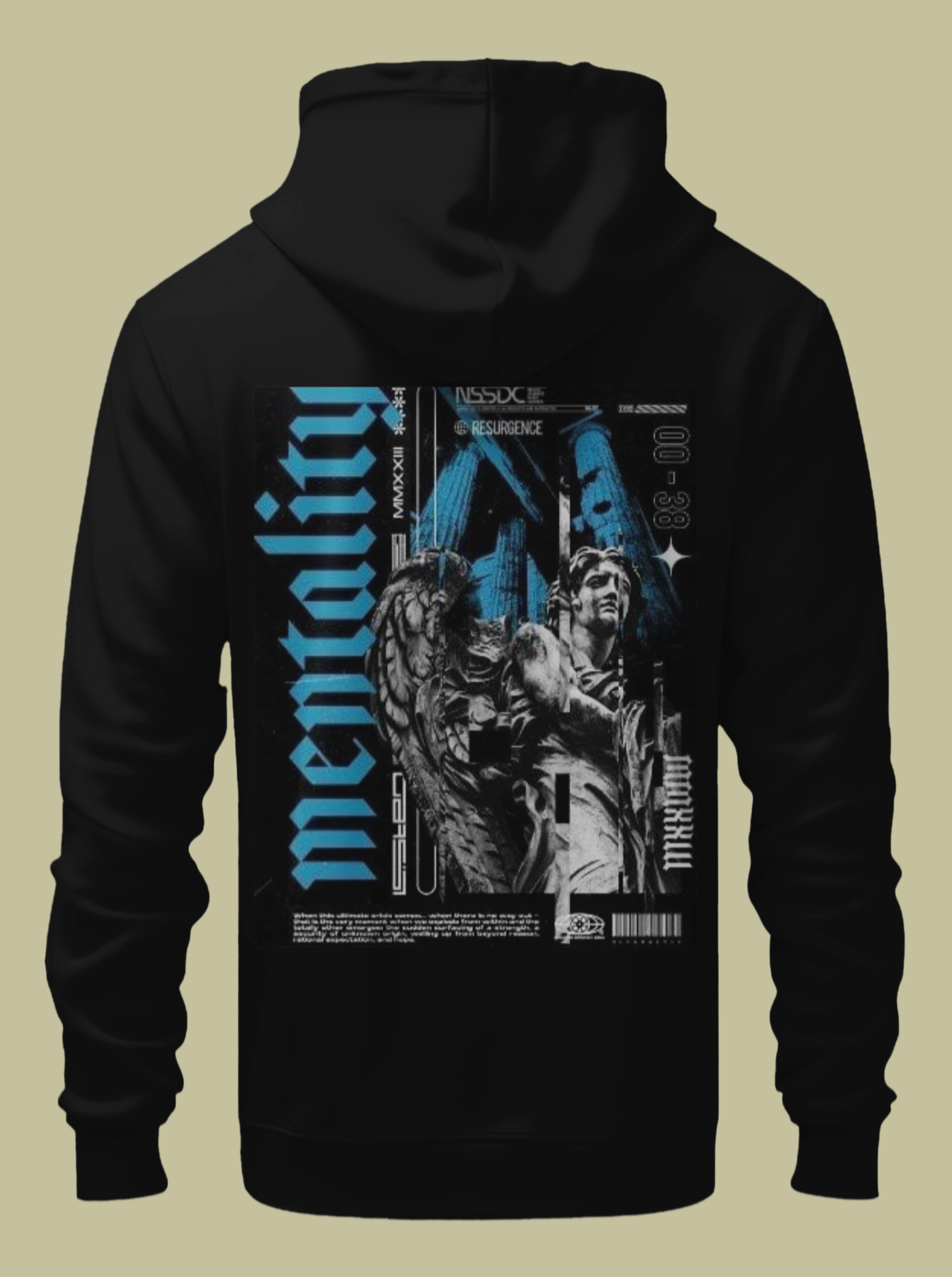 Mentality Sırt Baskılı Kapşonlu Sweatshirt