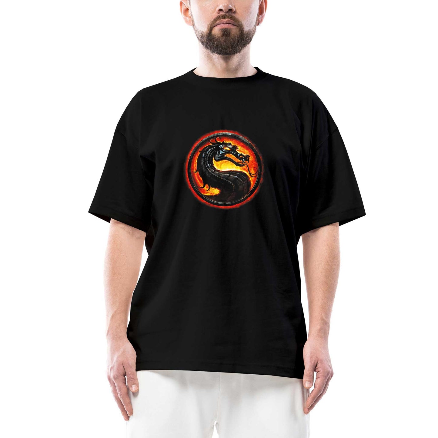 Mortal Kombat Oversize Siyah Tişört