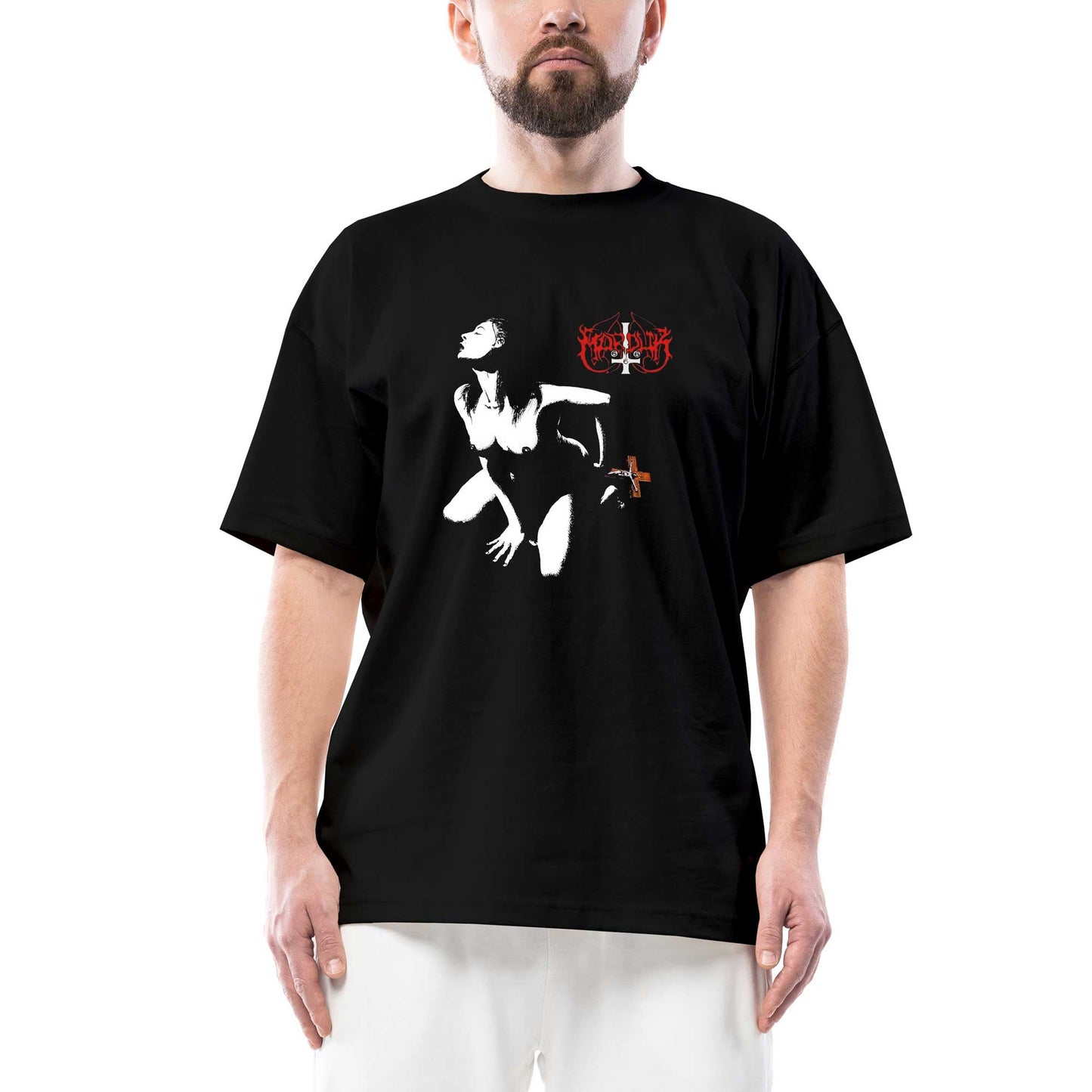 Marduk Oversize Siyah Tişört