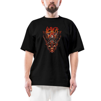 Slayer Eagle Bones Oversize Siyah Tişört