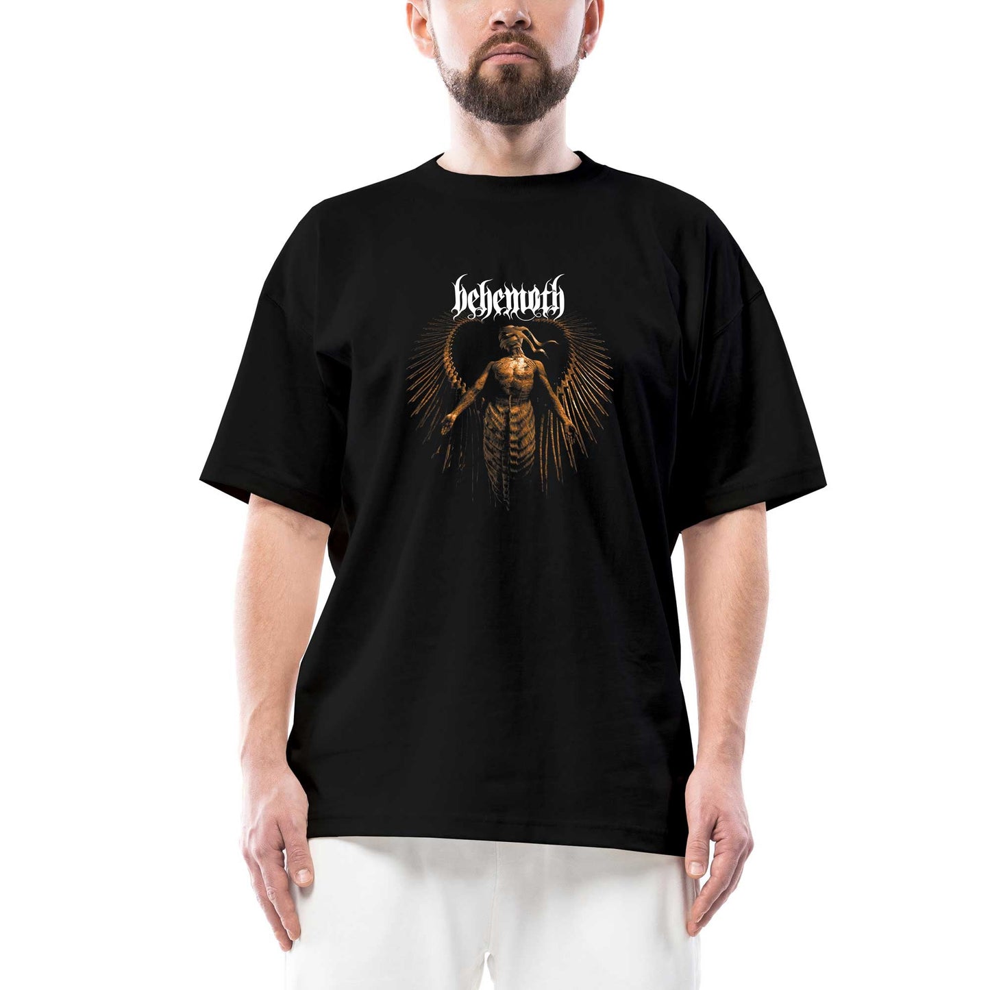 Behemoth Cover Oversize Siyah Tişört