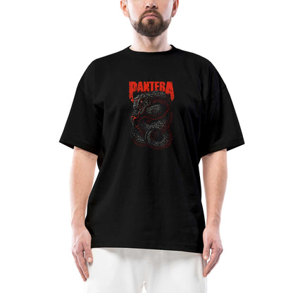 Pantera Snake Oversize Siyah Tişört