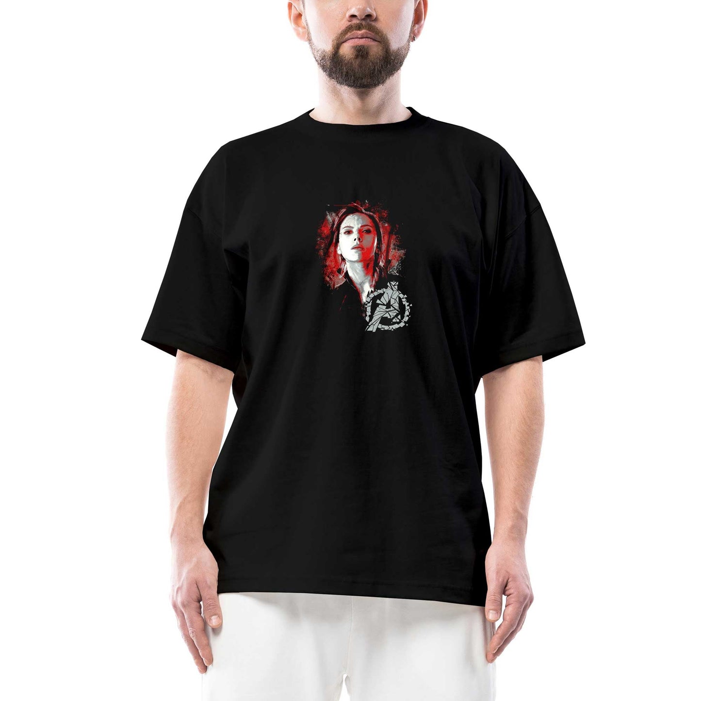 Black Widow Oversize Siyah Tişört