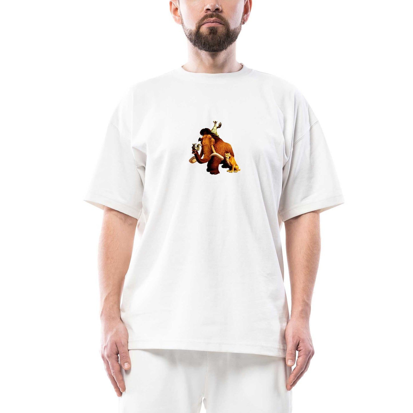 Buz Devri Team Manny Oversize Beyaz Tişört