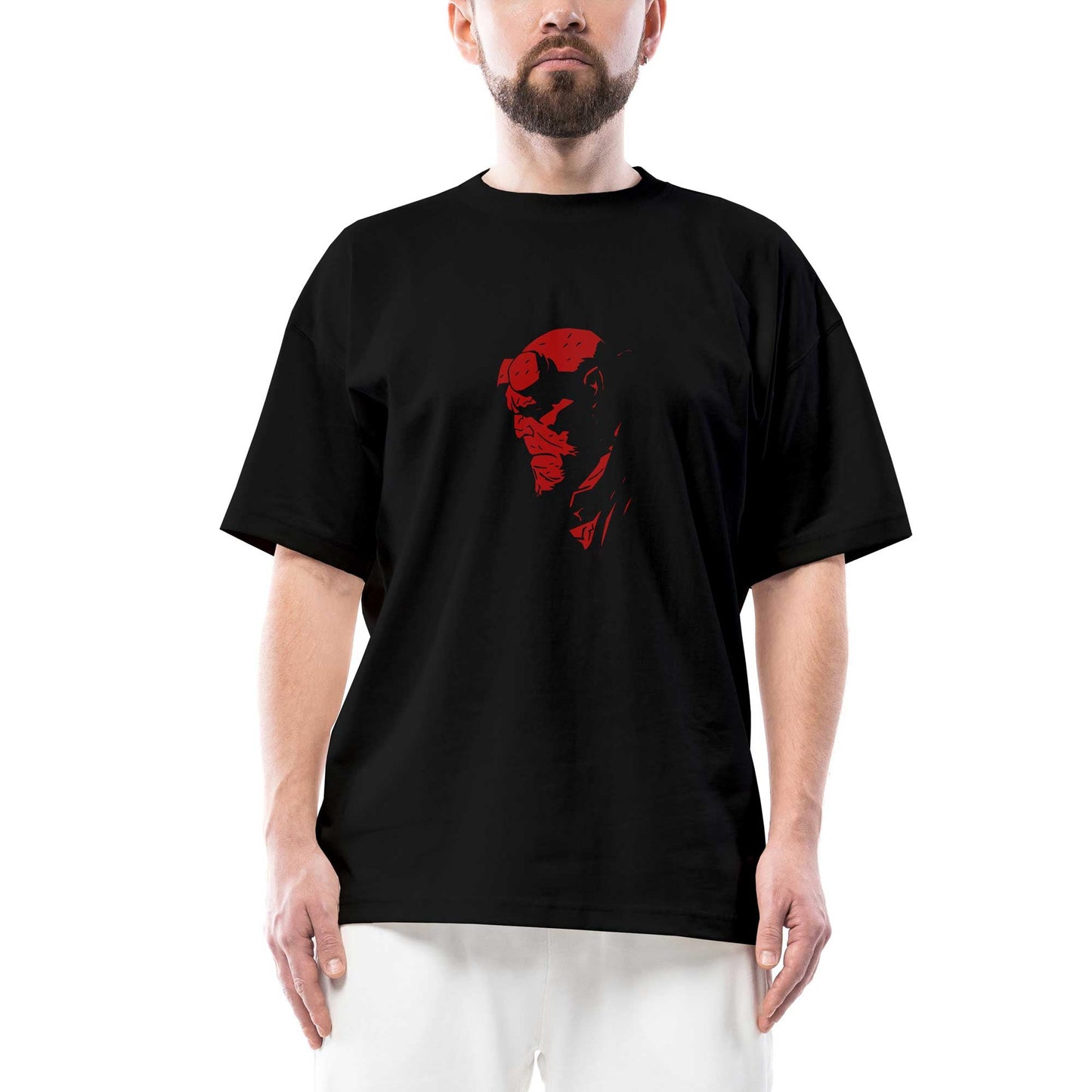 HellBoy Face Oversize Siyah Tişört