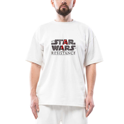 Star Wars Logo Oversize Beyaz Tişört