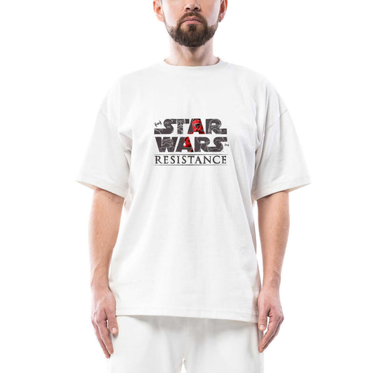 Star Wars Logo Oversize Beyaz Tişört