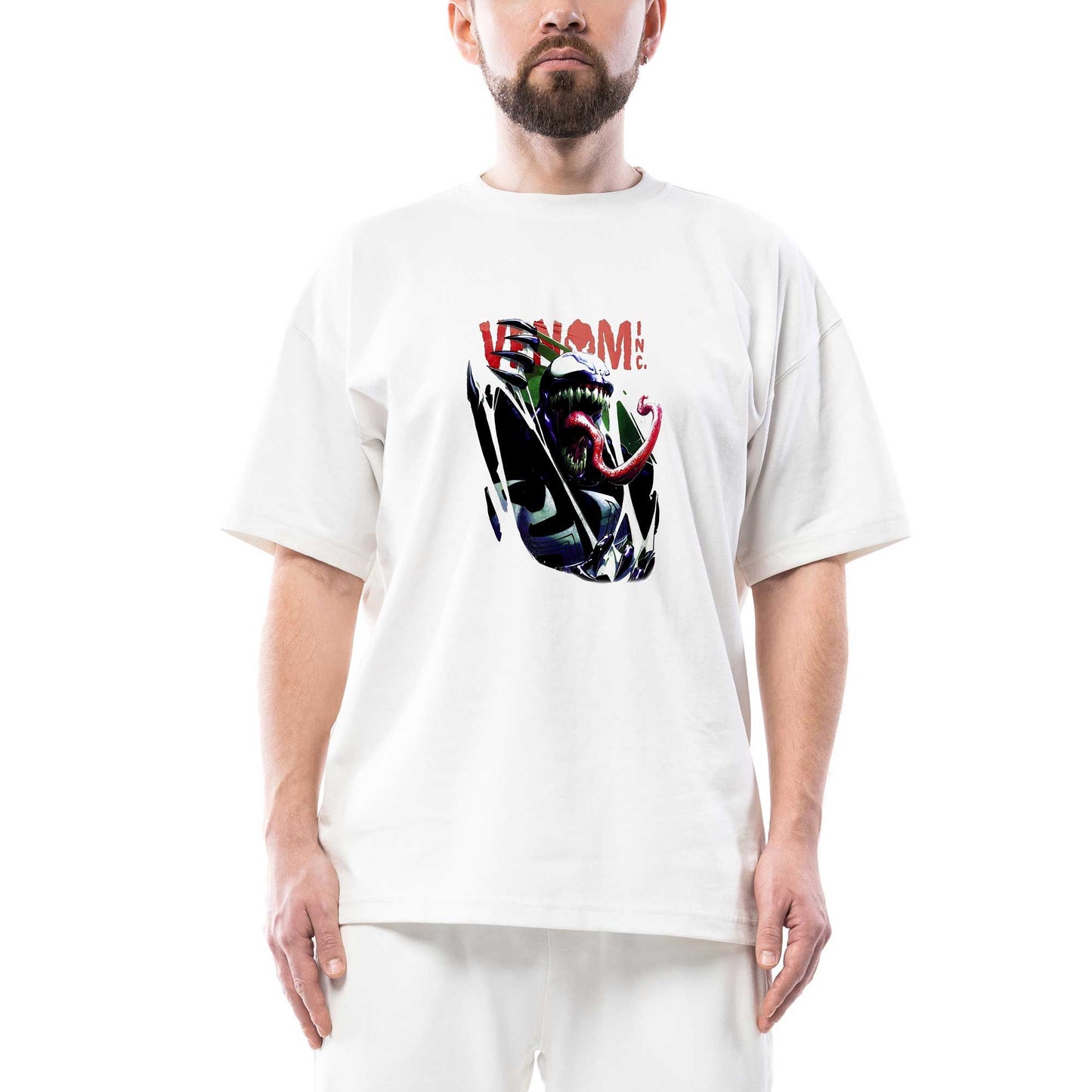 Venom Shred Oversize Beyaz Tişört