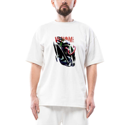 Venom Shred Oversize Beyaz Tişört