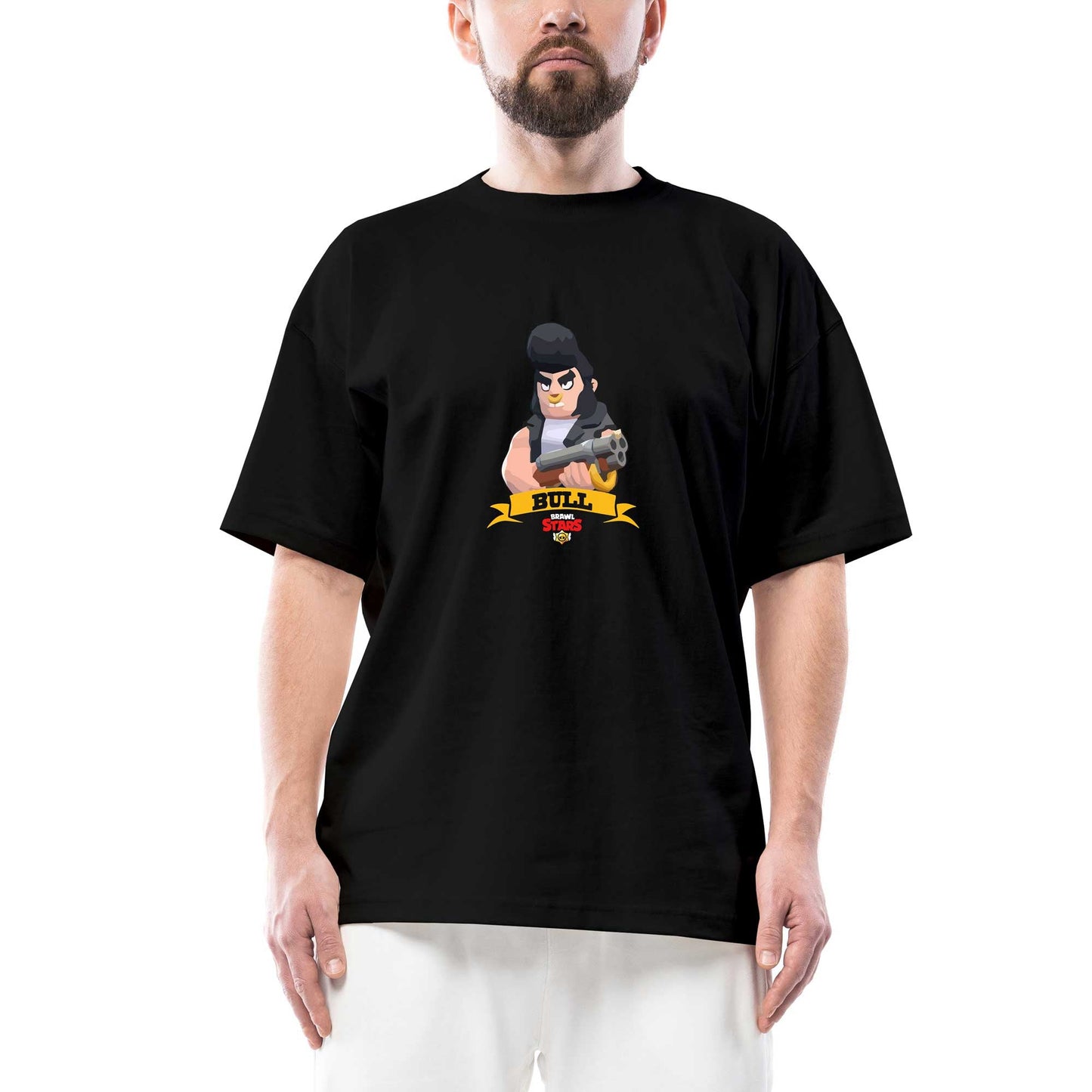 Brawl Stars Bull Oversize Siyah Tişört