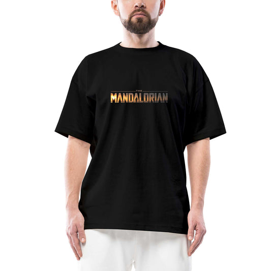 The Mandalorian Logo Oversize Siyah Tişört
