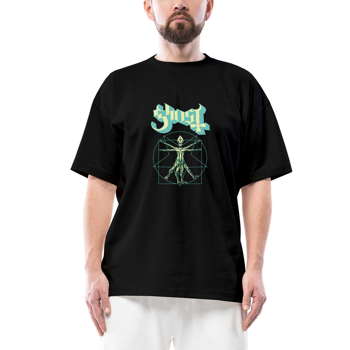 Ghost Zombie Oversize Siyah Tişört