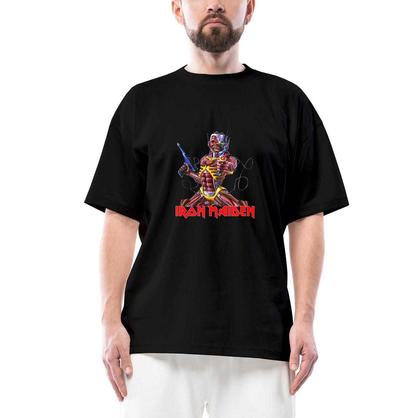 Iron Maiden in the War Oversize Siyah Tişört