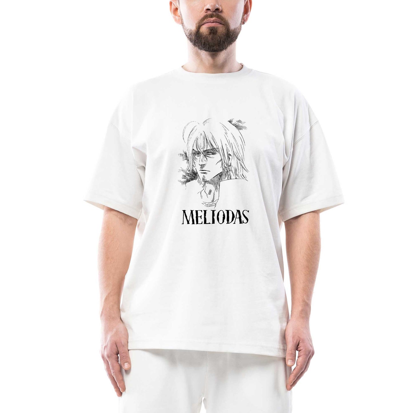 Meliodas Oversize Beyaz Tişört