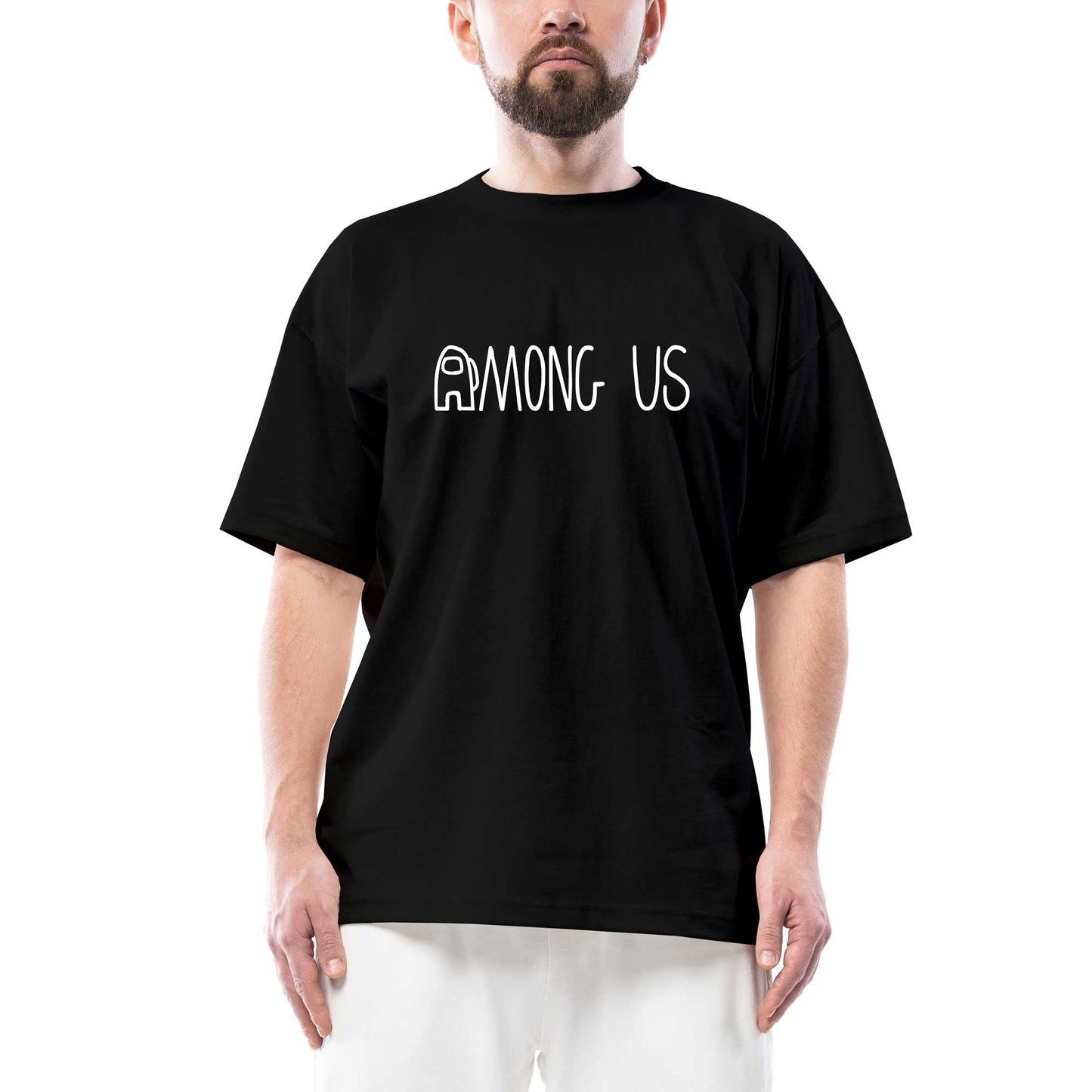 Among Us Oversize Siyah Tişört
