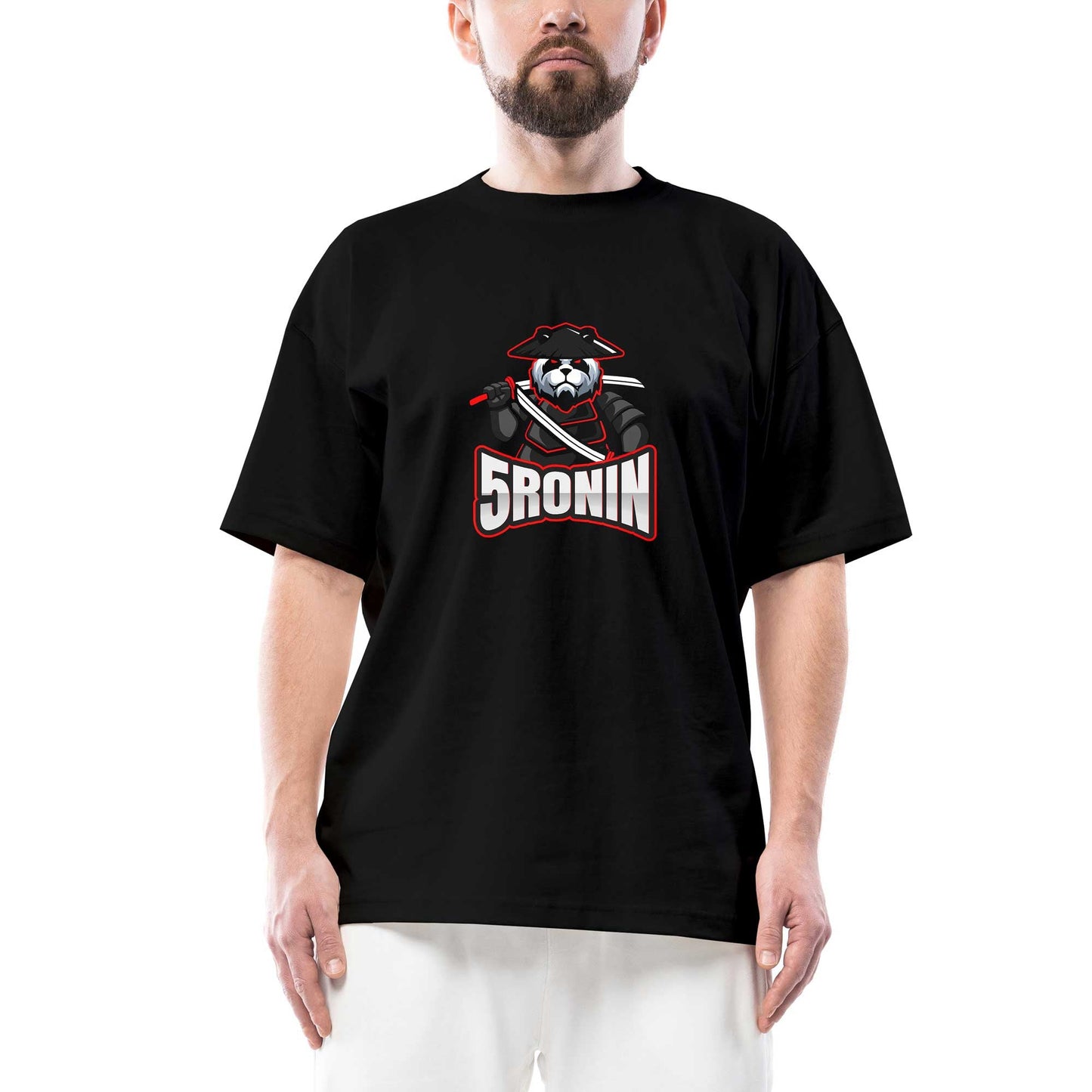 5Ronin Oversize Siyah Tişört