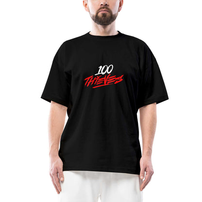 100 Thieves Splash Oversize Siyah Tişört