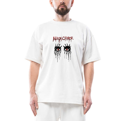 Alice Cooper Eyes Oversize Beyaz Tişört