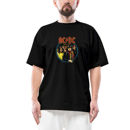 AC DC Highway to Hell Oversize Siyah Tişört