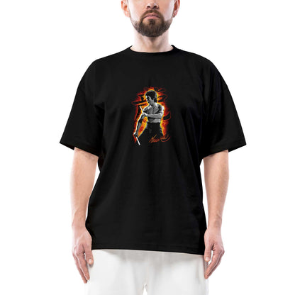 Bruce Lee Dragon Fire Oversize Siyah Tişört