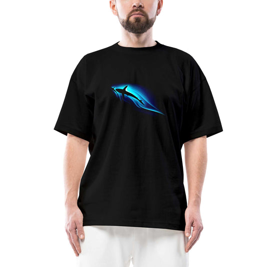 Killer Whale Oversize Siyah Tişört