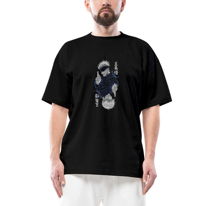 Gojo Satoru Jujutsu Oversize Siyah Tişört