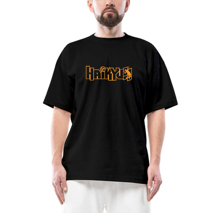 Haikyu Oversize Siyah Tişört