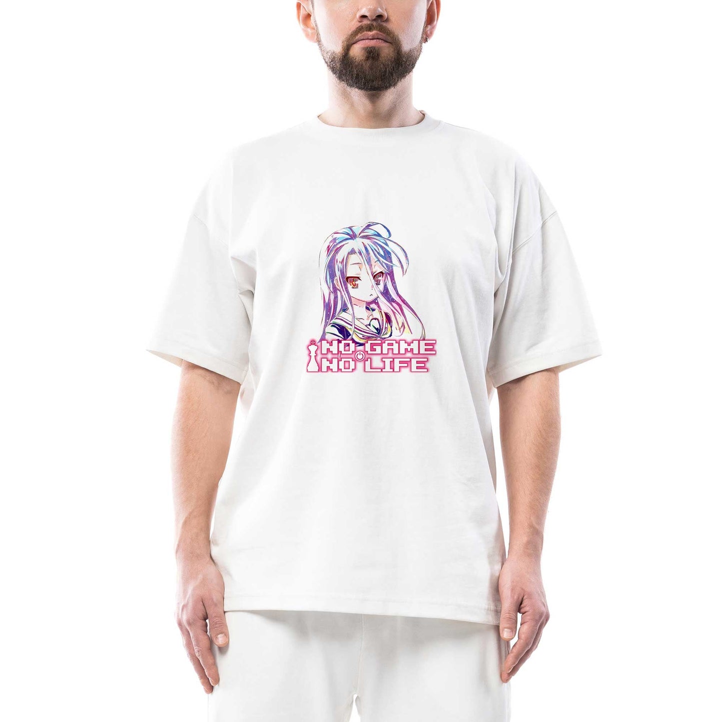 No Game No Life Shiro Oversize Beyaz Tişört