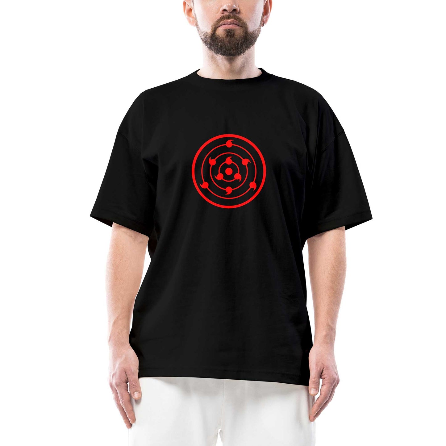 Rinne Sharingan Oversize Siyah Tişört