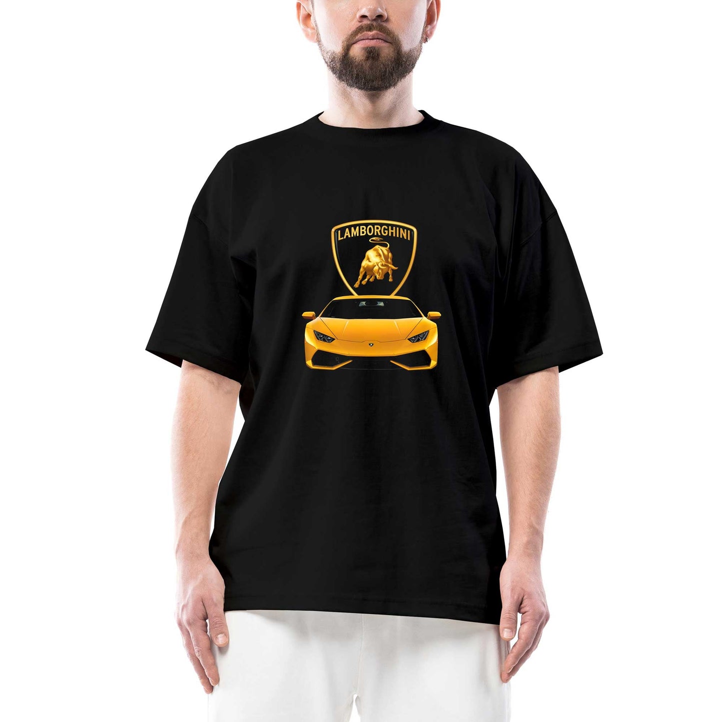 Lamborghini Huracan Oversize Siyah Tişört