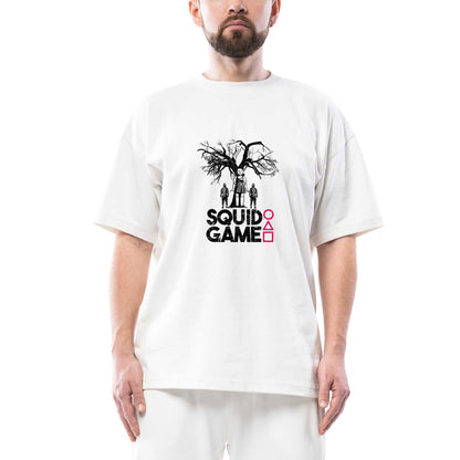 Squid Game Doll Bebek Oversize Beyaz Tişört