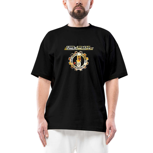 Bachman Turner Overdrive Four Wheel Drive Oversize Siyah Tişört
