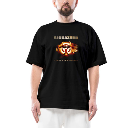 Biohazard Reborn In Defiance Oversize Siyah Tişört