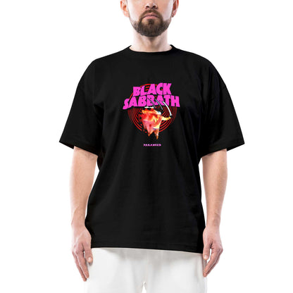 Black Sabbath Paranoid Black Oversize Siyah Tişört