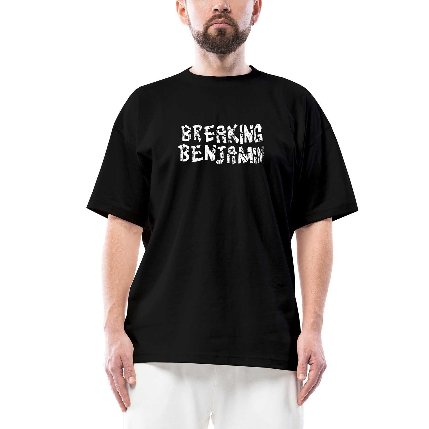 Breaking Benjamin Logo Oversize Siyah Tişört