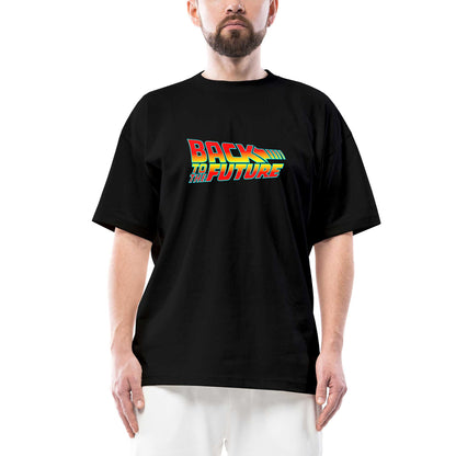 Back To The Future Gelece Dönüş Oversize Siyah Tişört