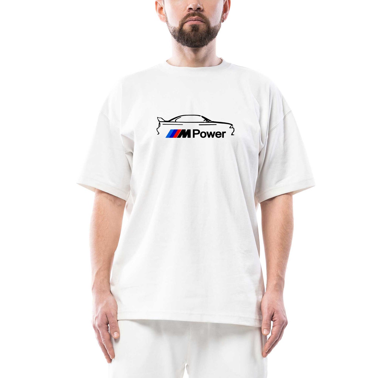 BMW M Power Lite Oversize Beyaz Tişört