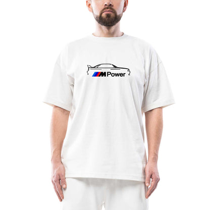 BMW M Power Lite Oversize Beyaz Tişört