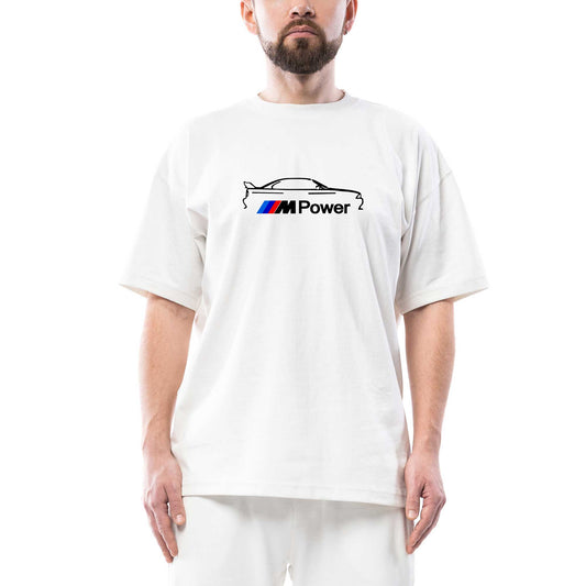 BMW M Power Lite Oversize Beyaz Tişört