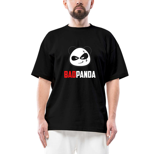 Bad Panda Oversize Siyah Tişört