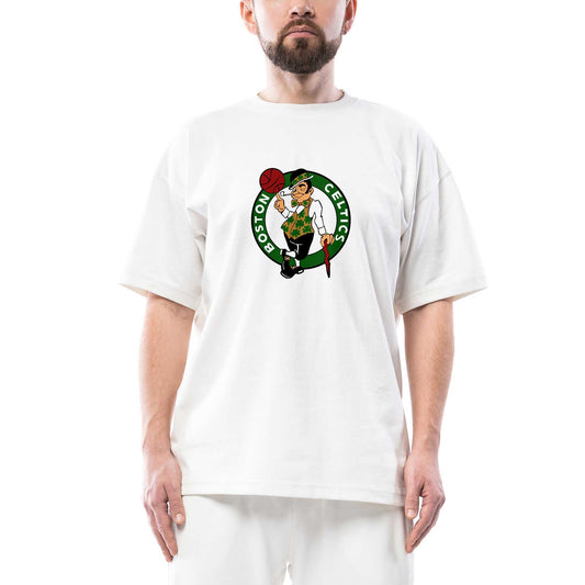 Boston Celtic Beyaz Oversize Beyaz Tişört